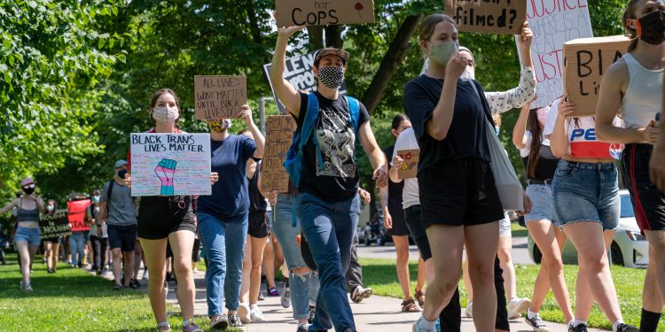 1,000 rally outside city hall in London’s second Black Lives Matter protest