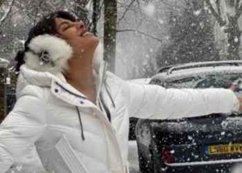Priyanka Chopra steps out in winter wonderland as she enjoys London’s first snow day of 2021