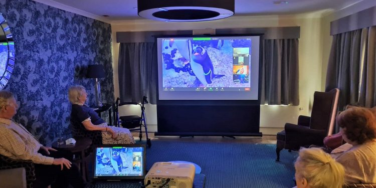 Rugby care home residents take a virtual dive into London’s Aquarium