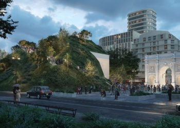 Watch London’s newest tourist attraction Marble Arch Hill being built