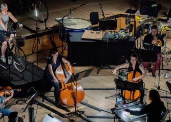 London Sinfonietta orchestra stages pedal-powered performance