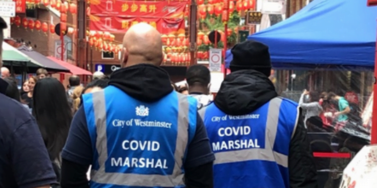 Covid marshals branded ‘waste of money’ still walk London’s busiest streets