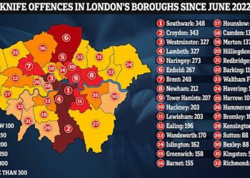 Met Police respond to 13,405 knife crimes in Lawless London in 12 months: How safe is your suburb?